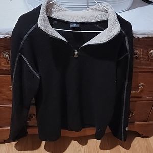 Black Kuhl Zip Up Pullover Fleece Sz L